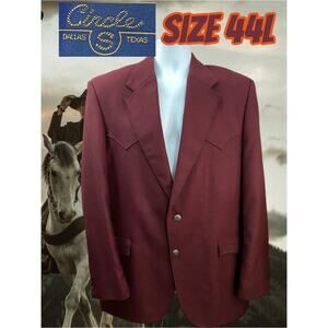 vintage mens Red Circle S western blazer jacket sport suit coat cowboy usa 44L